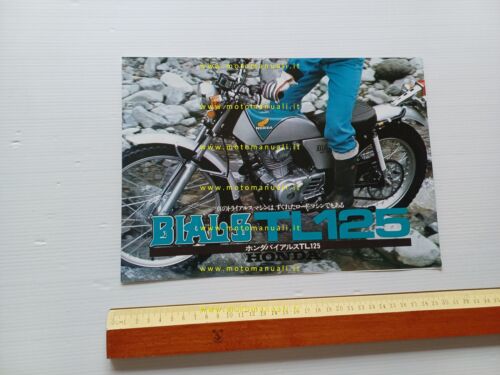 Honda TL 125 Trial BIALS 1977 depliant GIAPPONESE originale