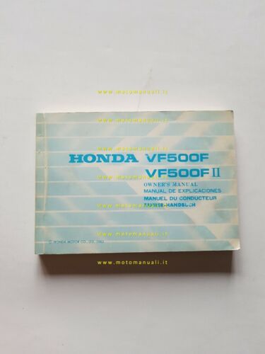 Honda VF 500 F - F II 1983 manuale uso …