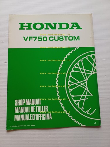 Honda VF 750 Custom VARIANTI 1988 manuale officina originale