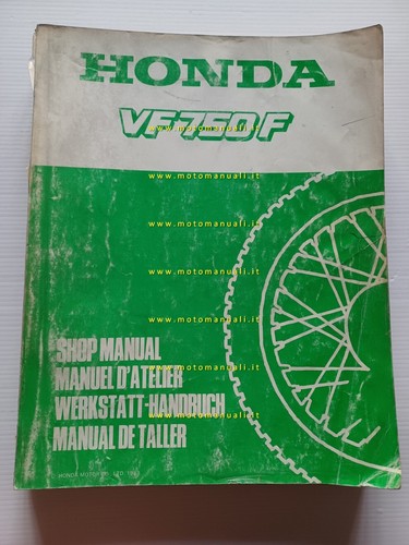 HONDA VF 750 F 1983 manuale officina INGLESE FRANCESE TEDESCO …