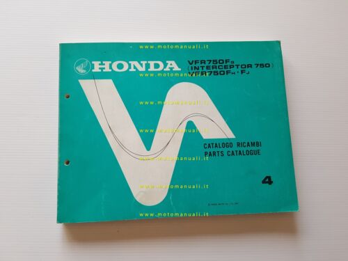 HONDA VFR 750 F - Interceptor 1987 catalogo ricambi italiano …
