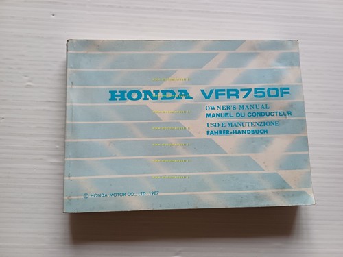 Honda VFR 750 F 1987-88 manuale uso manutenzione italiano originale