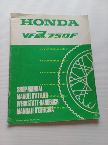 Honda VFR 750 F 1987 aggiornamento SUPPLEMENTO manuale officina originale