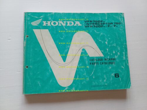 HONDA VFR 750 F - Interceptor 1988 catalogo ricambi originale