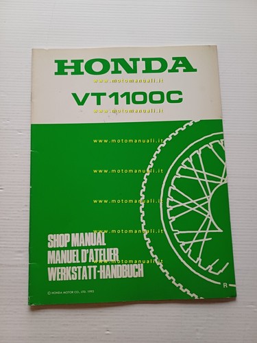 Honda VT 1100 C VARIANTI 1993 manuale officina originale