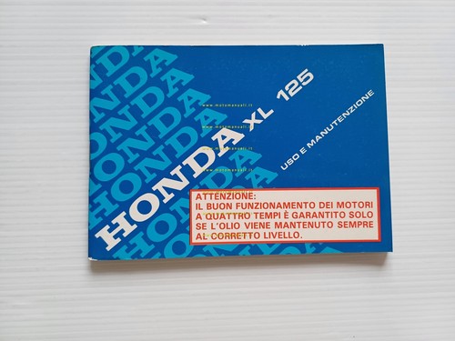 Honda XL 125 1983 manuale uso manutenzione originale ITALIANO