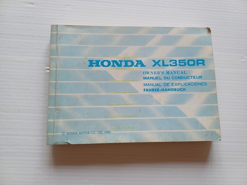 Honda XL 350 R 1984 manuale uso manutenzione inglese originale