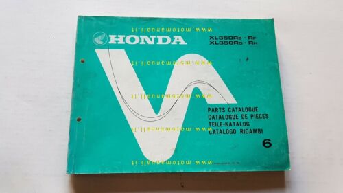 HONDA XL 350 R 1986 catalogo ricambi ORIGINALE Spare Parts …