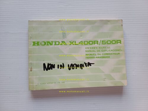 Honda XL 400 - 500 R 1982 manuale uso manutenzione …