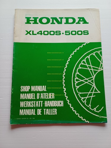 HONDA XL 400 S - XL 500 S 1981 SUPPLEMENTO …