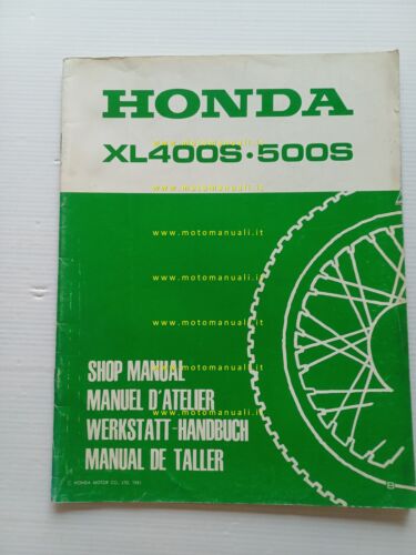 Honda XL 500 - 400 R 1981 aggiornamento SUPPLEMENTO manuale …