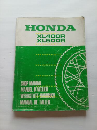 Honda XL 500 - 400 R 1982 aggiornamento SUPPLEMENTO manuale …