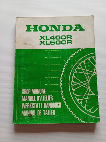 Honda XL 500 - 400 R 1982 aggiornamento SUPPLEMENTO manuale …