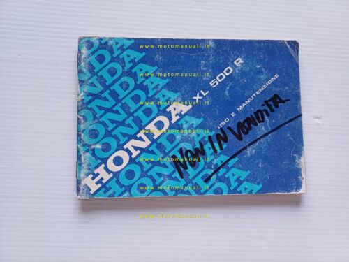 Honda XL 500 R 1984 manuale uso manutenzione libretto originale …