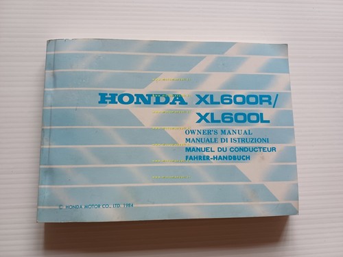 Honda XL 600 L - 600 R 1984 manuale uso …