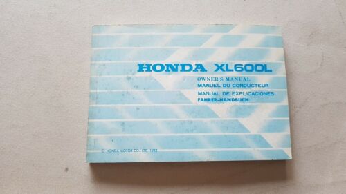 Honda XL 600 L 1983 manuale uso originale MOTO fahrer …