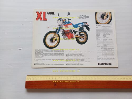Honda XL 600 L (LM) 1983 depliant ITALIANO originale