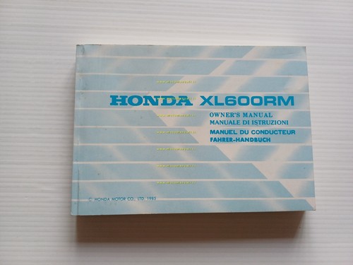 Honda XL 600 RM 1985 manuale uso manutenzione libretto istruzioni …