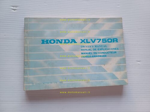 Honda XLV 750 R 1983 manuale uso manutenzione libretto originale …