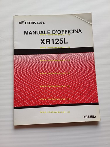 Honda XR 125 L VARIANTI 2004 manuale officina ITALIANO originale