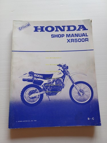 HONDA XR 500 R 1981-82 manuale officina INGLESE originale
