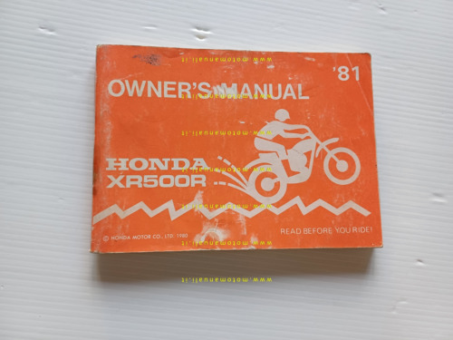 Honda XR 500 R 1981 manuale uso libretto istruzioni originale …