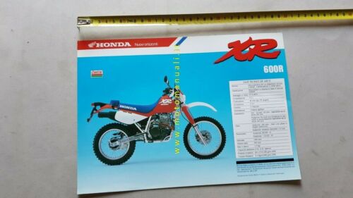 Honda XR 600 R 1987 depliant originale ITALIANO moto brochure