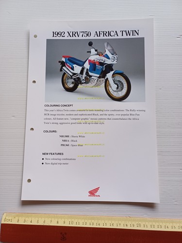 Honda XRV 750 Africa Twin 1992 presentazione scheda tecnica per …