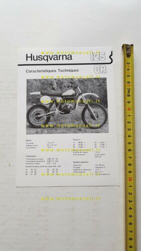 Husqvarna 125 CR Cross 1981 scheda tecnica cartella stampa no …