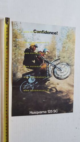 Husqvarna 125 SC cross 1974 depliant inglese moto originale brochure