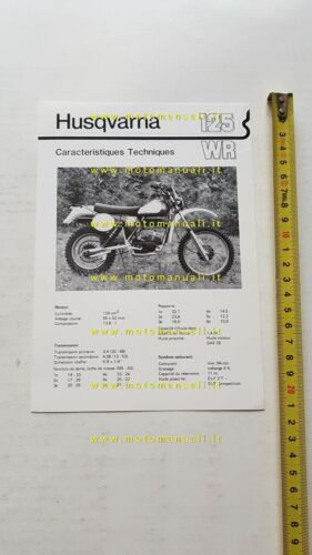Husqvarna 125 WR Enduro 1981 scheda tecnica cartella stampa no …