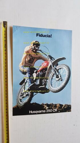 Husqvarna 250 CR Cross 1974 depliant ITALIANO moto originale brochure