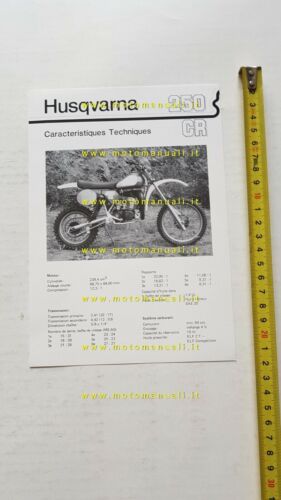 Husqvarna 250 CR Cross 1981 scheda tecnica cartella stampa no …
