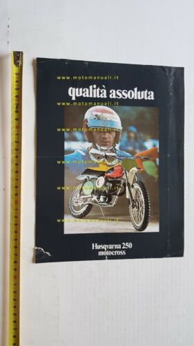 Husqvarna 250 Cross 1974 depliant ITALIANO moto originale brochure