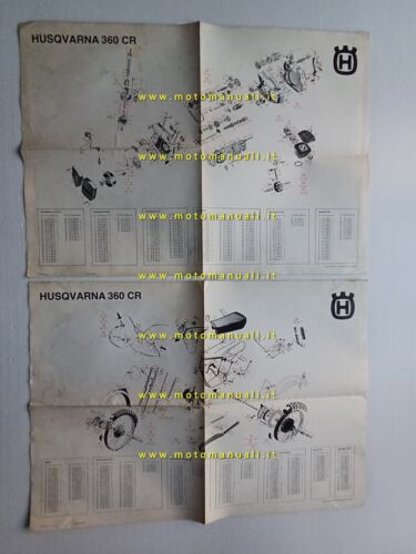 Husqvarna 360 CR 1974-75 catalogo ricambi originale spare parts list