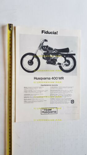 Husqvarna 400 WR Cross 1973 depliant ITALIANO moto originale brochure