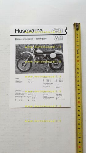 Husqvarna 430 WR Enduro 1981 scheda tecnica cartella stampa no …