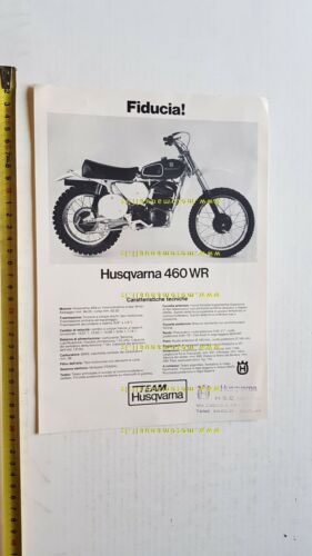 Husqvarna 460 WR Cross 1973 depliant ITALIANO moto originale brochure