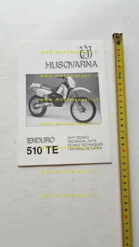 Husqvarna 510 TE Enduro 1987 scheda tecnica cartella stampa no …