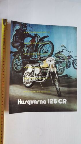 Husqvarna CR 125 Cross 1975 depliant moto originale brochure