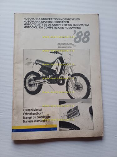 Husqvarna modelli competizione 1988 manuale uso originale