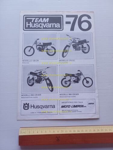 Husqvarna modelli Regolarità Cross 1976 depliant originale italiano