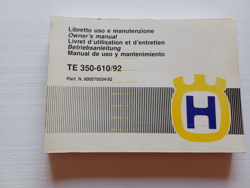 Husqvarna TE 350 - 610 1992 manuale uso manutenzione originale …