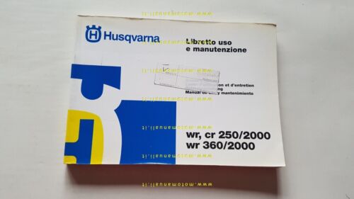 Husqvarna WR 250/360 - CR 250 2000 manuale uso manutenzione …
