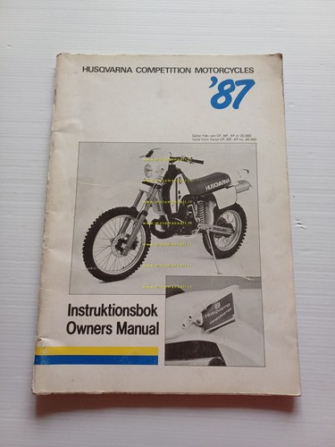 Husqvarna WR 250 Enduro 1987 manuale uso originale inglese svedese
