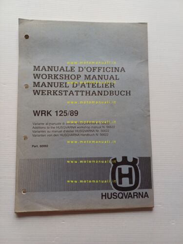 Husqvarna WRK 125 1989 AGGIORNAMENTO Manuale Officina originale