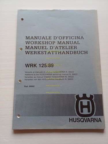 Husqvarna WRK 125 1989 AGGIORNAMENTO Manuale Officina originale