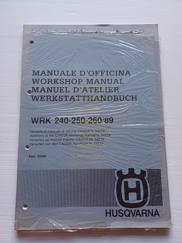 Husqvarna WRK 240-250-260 1989 AGGIORNAMENTO Manuale Officina originale