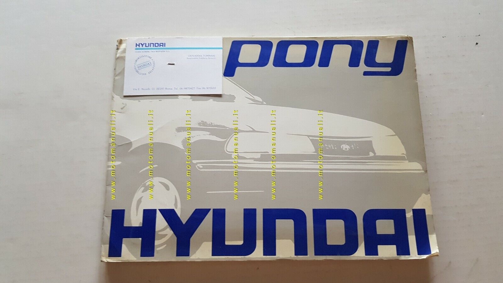 Hyundai Pony Motor Show 1991 cartella stampa originale press kit