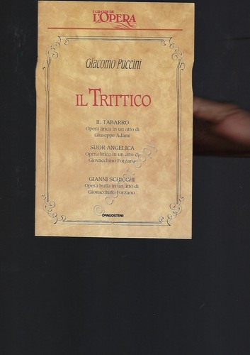 Il Trittico Puccini Opera Lirica Libretto I grandi de L'Opera …